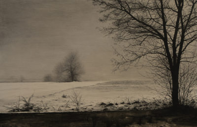 Ernesto Ubertiello - Bianco e nero n°2 - olio su tela cm 40X60 - anno 2015