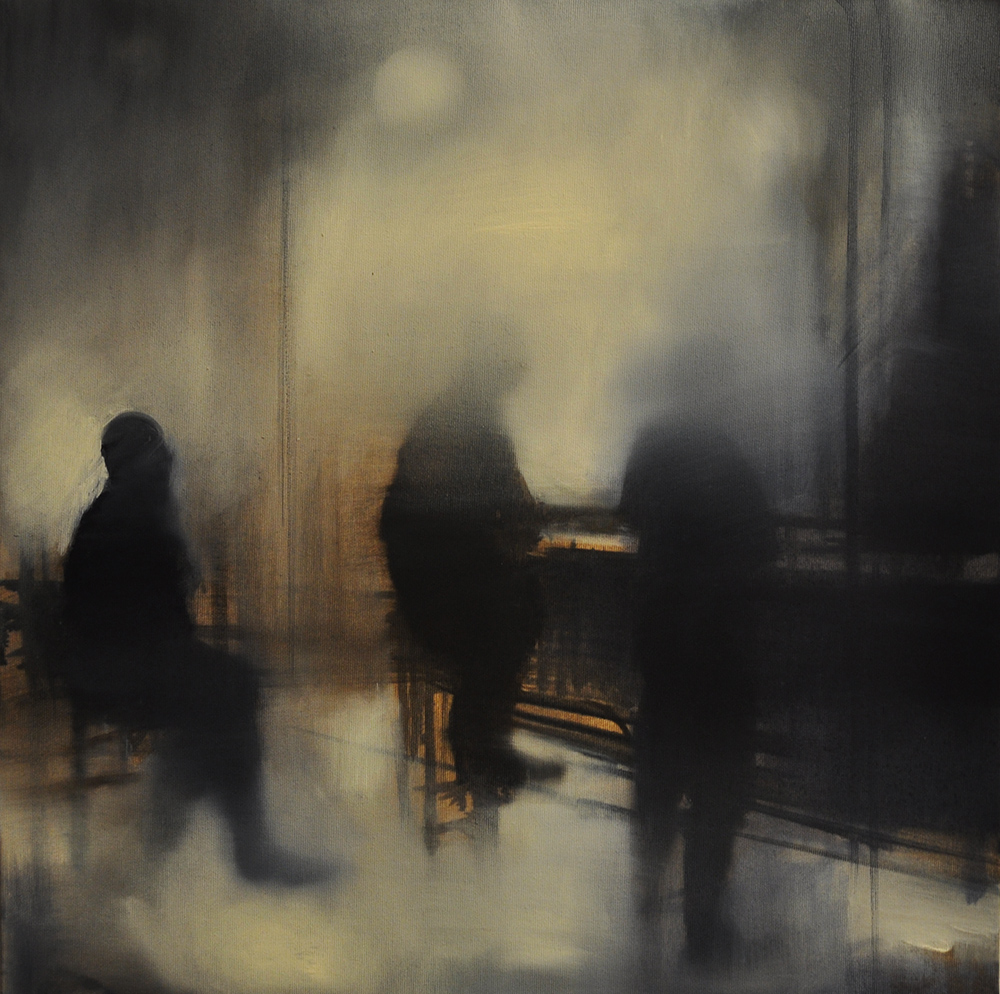 Alberto Zamboni - Fuori orario - olio su tela - cm50x50 - anno 2015